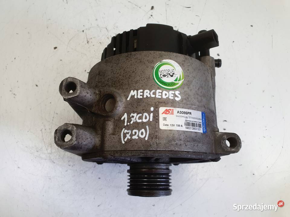 ALTERNATOR Mercedes W168 17 CDI A3085PR 150A Chełm sprzedam