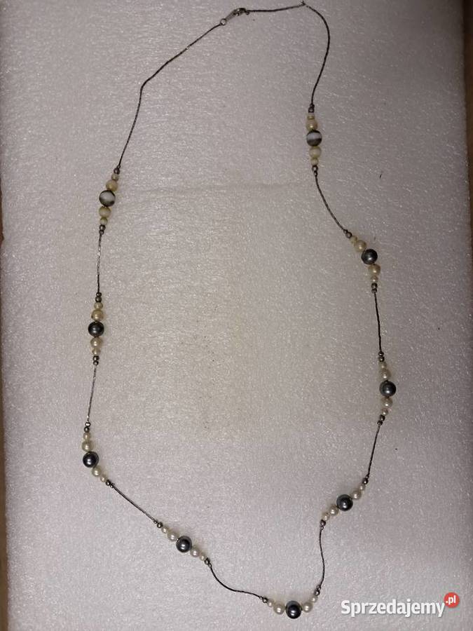 naszyjnik z prlu wykonany w Korei stan obwód 70 Sandomierz