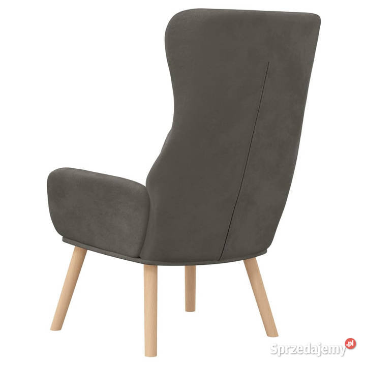 Fotel ciemnoszary obity aksamitem WM341352 mazowieckie
