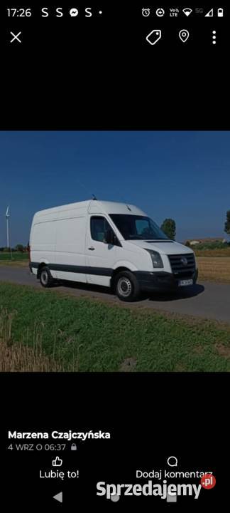 Sprzedam Volkswagen Crafter manualna Kalisz