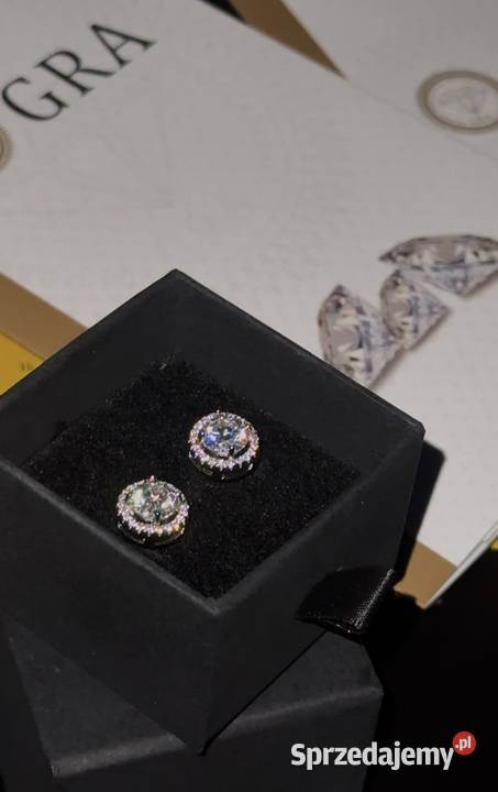 Kolczyki vvs1 moissanite earrings icedout Bielany Wrocławskie
