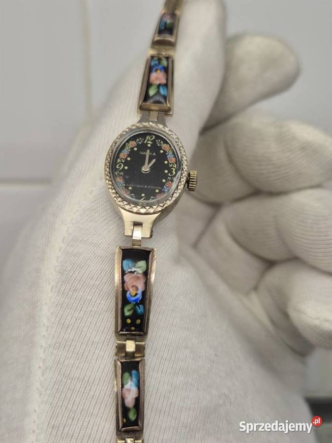 Piękny zegarek damski Czajka ceramika Chorzów