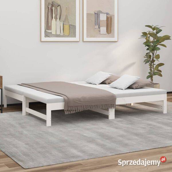 vidaXL Łóżko rozsuwane białe 2x75x190 SKU823420 Warszawa