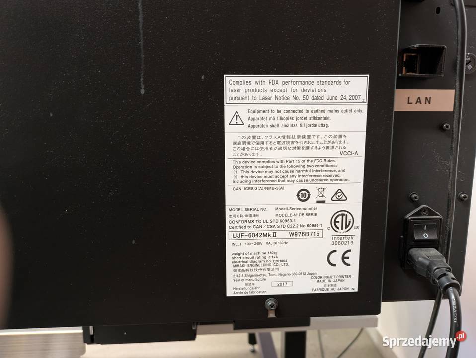 drukarka ploter uv mimaki UJF6042Mk II podlaskie sprzedam