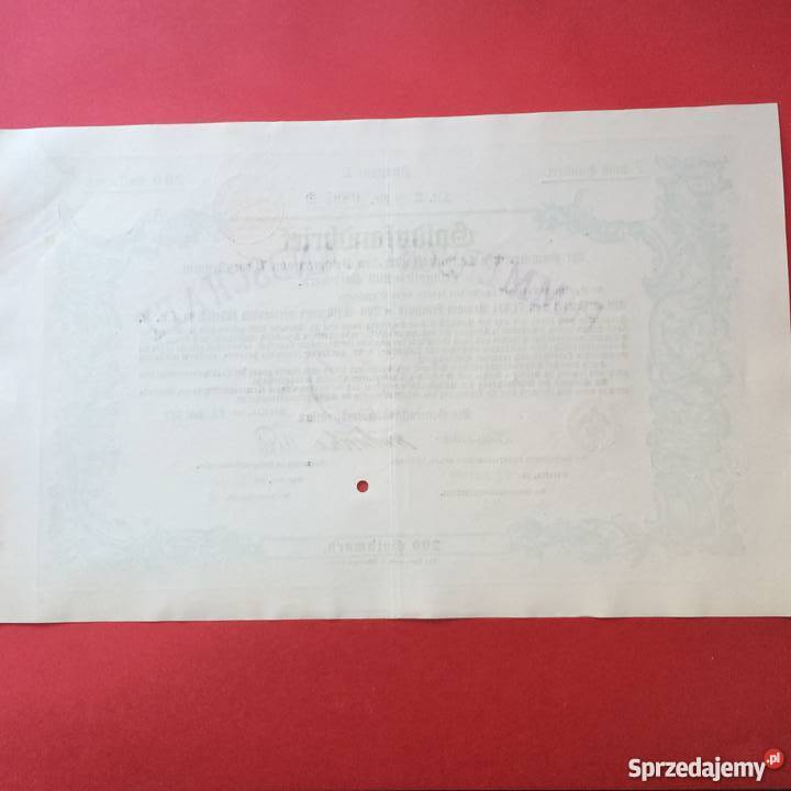 8 Papiery wartościowe 200 goldmark Szczecin