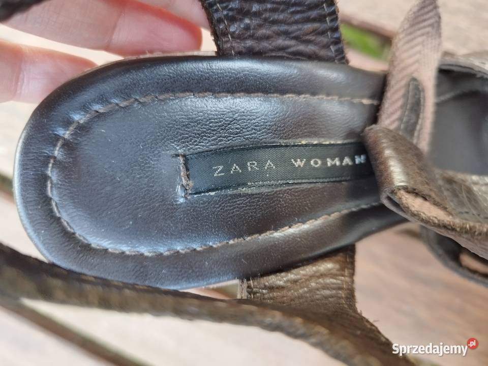 Skórzane sandały Zara 38 Blizne Jasińskiego sprzedam