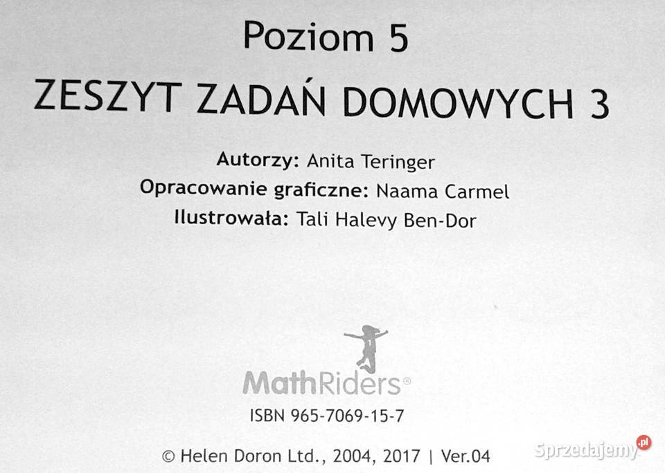 MathRider Poziom 5 Zeszyt zadań domowych 3 Anita Chełm sprzedam