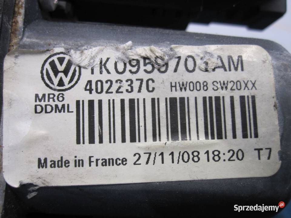 VW GOLF VI 09r silniczek szyby lewy przód osobowe Kielce
