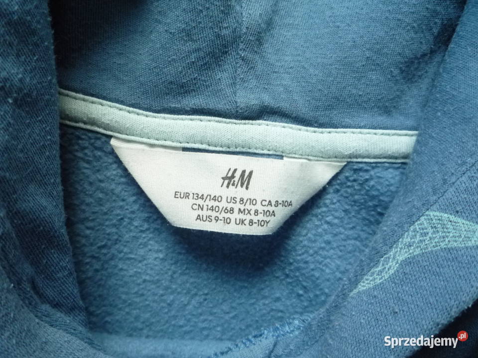 HM 134140 Niebieska Bluza Kangurka kaptur Meszek Rozmiar 134 Dla Dziecka