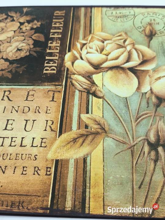 Szyld metalowy vintage znak reklama róże PARIS Zamość sprzedam