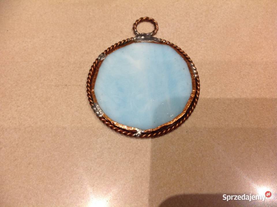 Stara Duża Zawieszka Wisior z Plastrem Kamienia Nowa Sól sprzedam