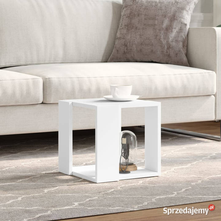 Stolik kawowy biały 32x32x30 materiał Warszawa