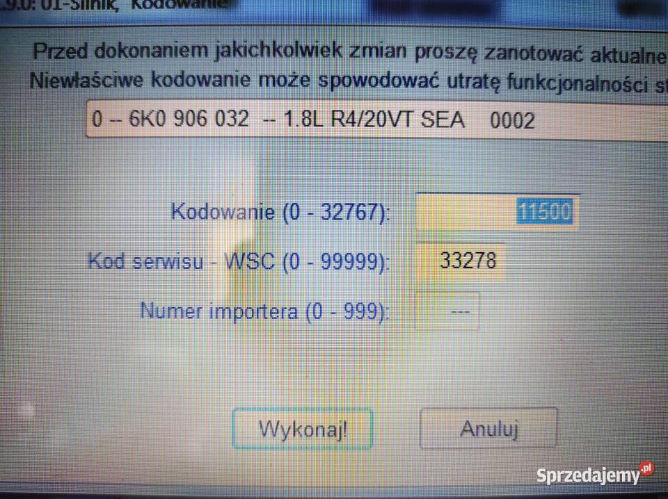 Sterownik 6K0906032 0261206023 Seat Ibiza 18T Radlin