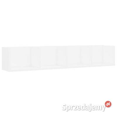 vidaXL Półka ścienna na płyty CD biała 100x18x18 Meble mazowieckie Warszawa