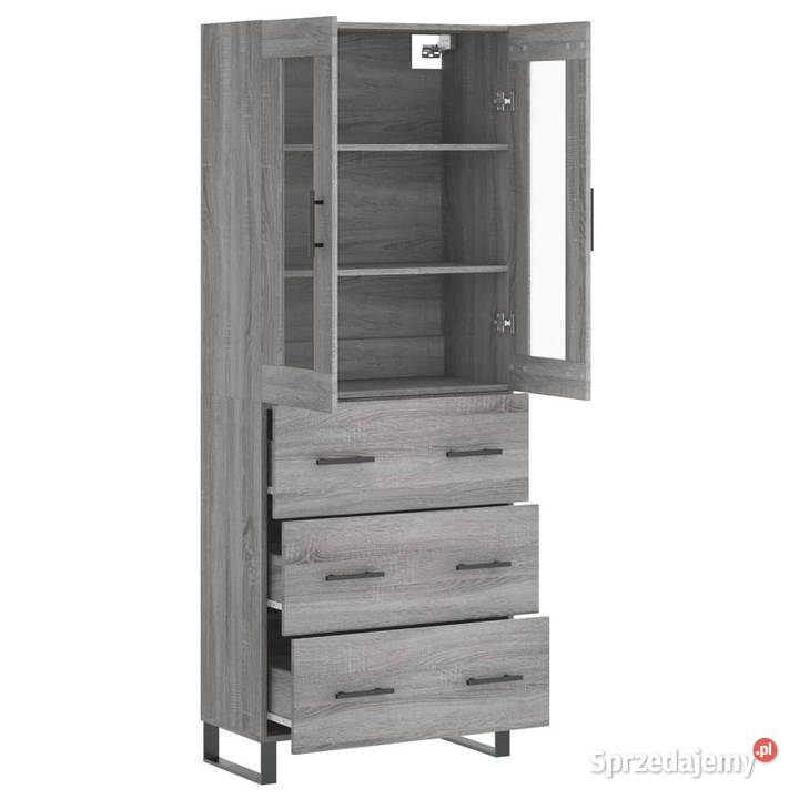 Witrynka szary dąb sonoma 695x34x180 materiał Kredensy i witryny Warszawa sprzedam