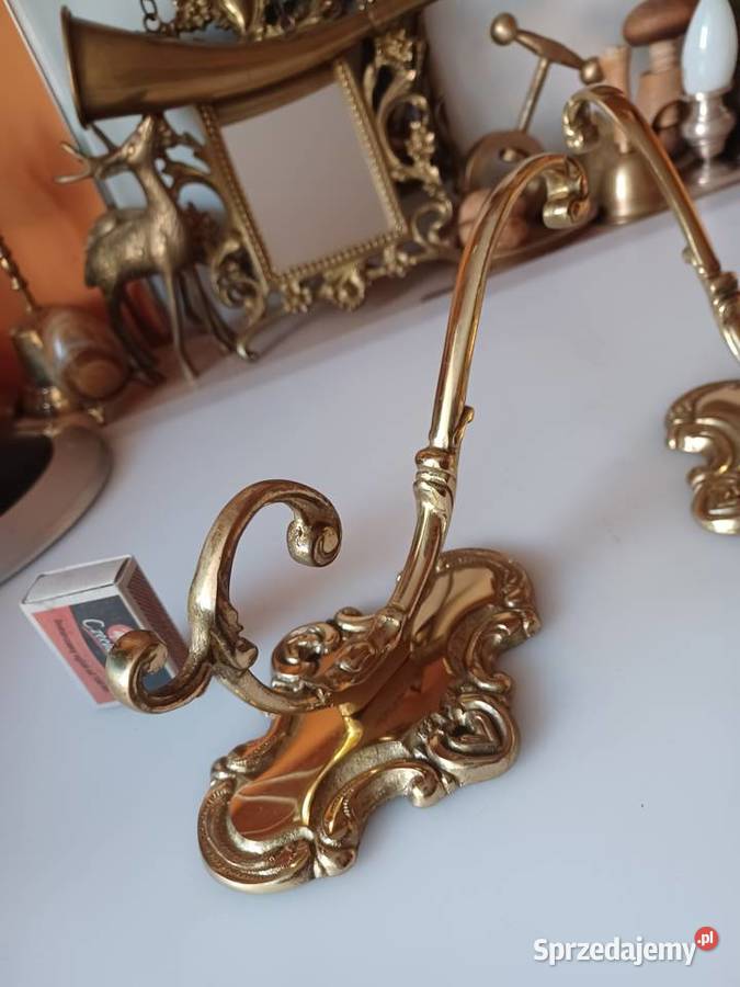 Duży stylowy mosiężny wieszak wielkopolskie Poznań sprzedam