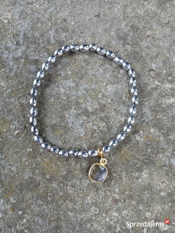 Bransoletka damska z Hematytu łezki 5 x 3mm z Kielce