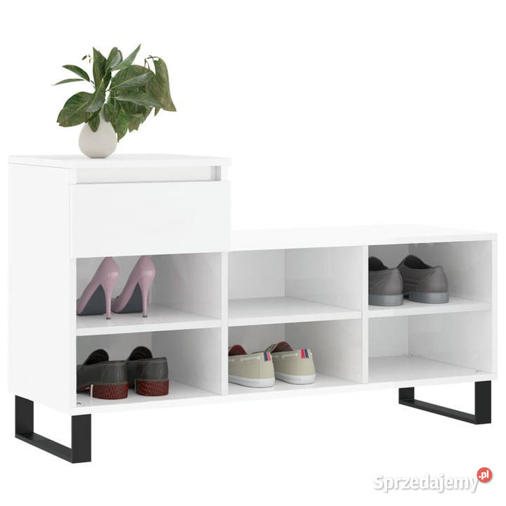 Szafka na buty wysoki połysk biała 102x36x60 Warszawa