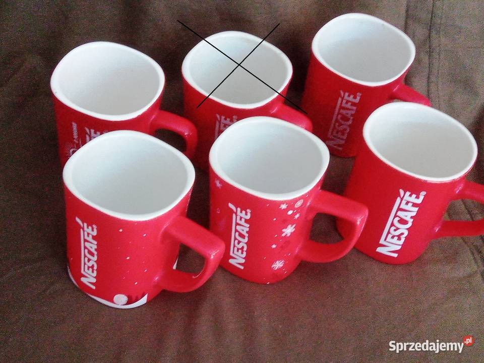Kubki porcelanowe Nescafe 5 3 sprzedam