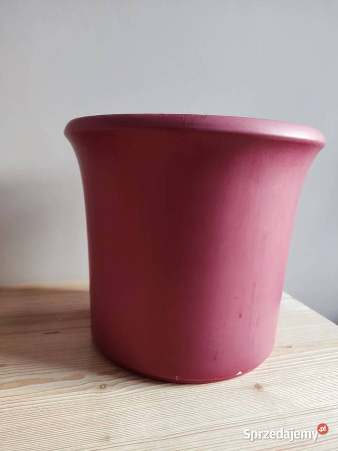 Donica doniczka ceramiczna odcień bordowy fi 29 opolskie Głuchołazy
