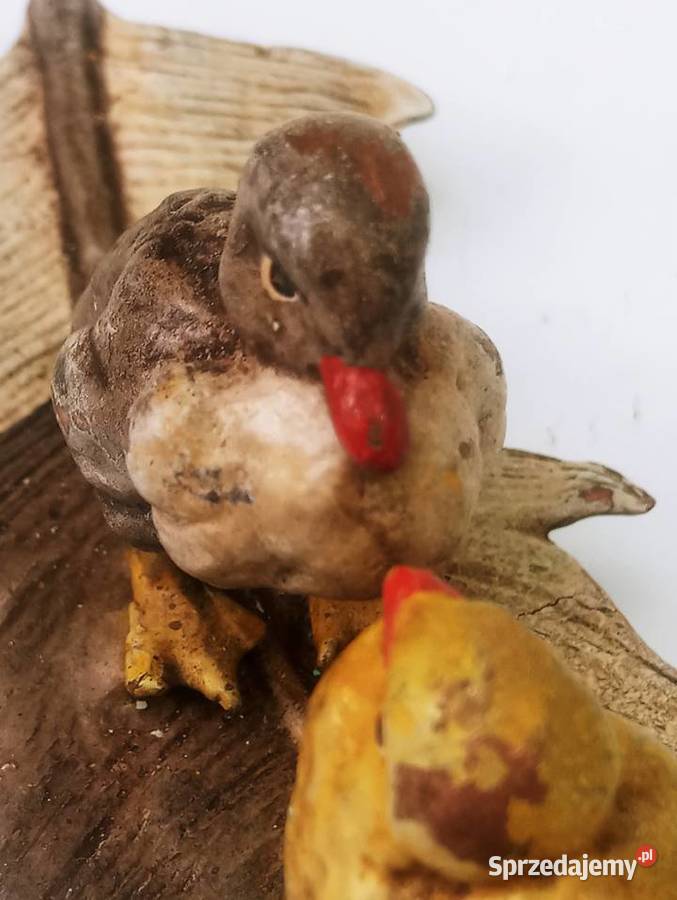 Franz Bergmann Brąz Rzeźba Ptaszki na Piórze Nowa Sól