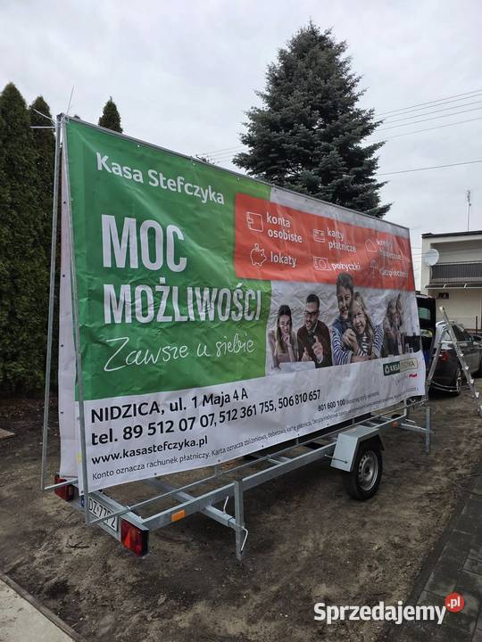 Przyczepa reklamowa 5mx25m 25m2 powierzchni z