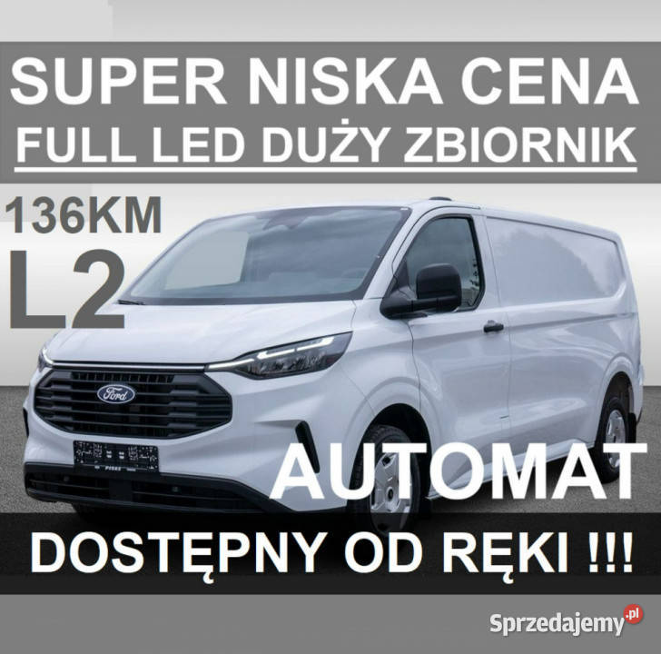 Ford Transit Custom 136 Automat Super Niska L2 Szczecinek