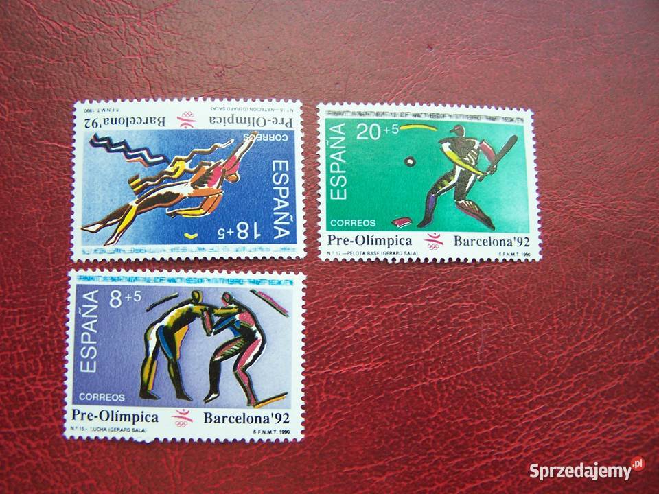Hiszpania 1990 MNH Mi 295355 Sport Olimpiada Filatelistyka Tychy
