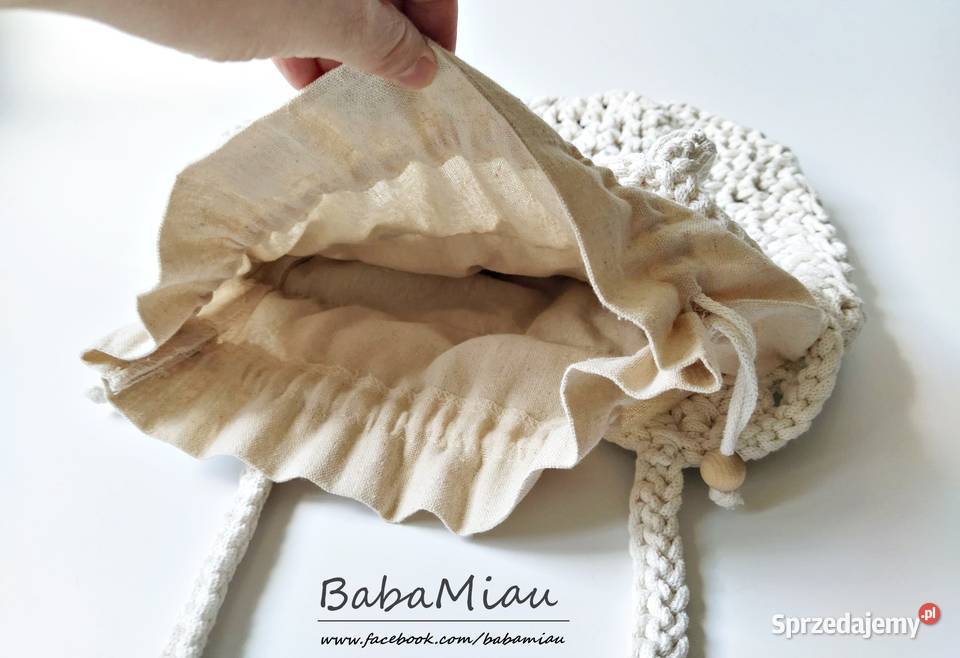 Torba ażurowa w stylu Boho szydełkowa bawełniana Inny rodzaj