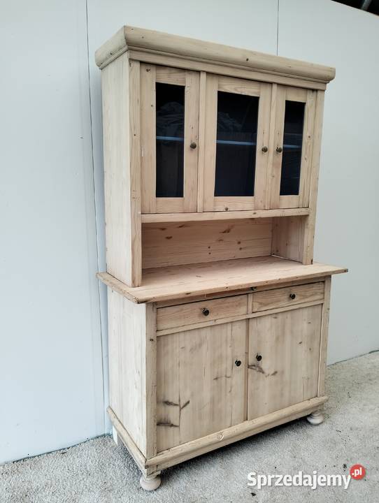 kredens antyczny drewniany sosnowy antik studio Lubrza