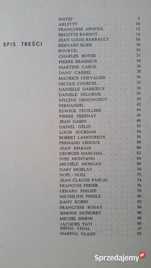 AKTORZY FILMU FRANCUSKIEGO 1959 FAW Elżbieta Poradniki, albumy i reportaże Puławy