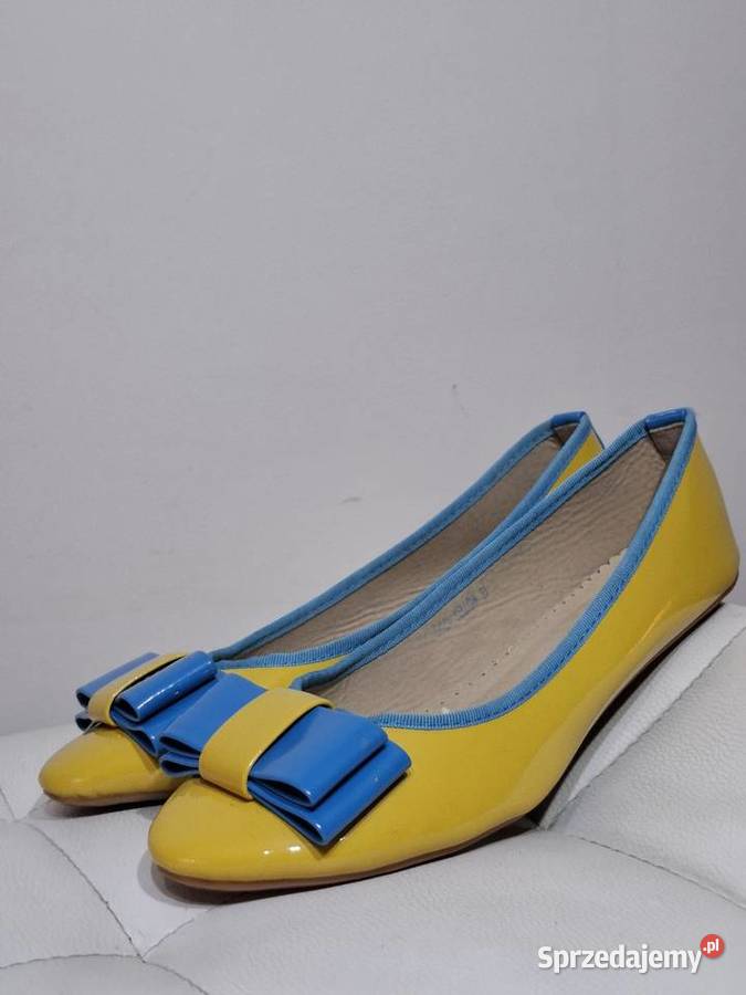 Baleriny 39 Metalika baletki buty damskie żółty/złoty małopolskie Kraków