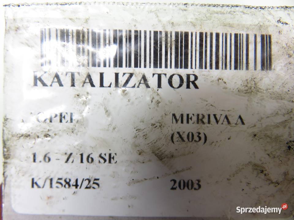 KOLEKTOR WYDECHOWY OPEL MERIVA A X03 16 Z 16 SE małopolskie