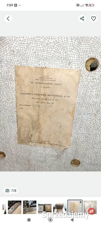 Siedzenia koszą wózka bocznego K750 Leszno