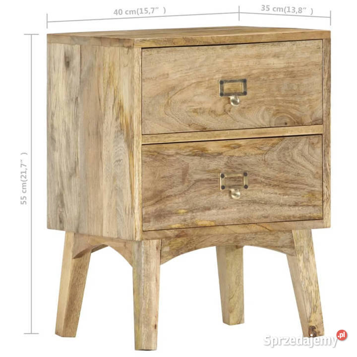 Szafka nocna 40x35x55 lite drewno mango WM286464 Warszawa