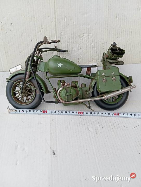 MOTOCYKL WOJSKOWY METALOWY RETRO REPLIKA Niemodlin