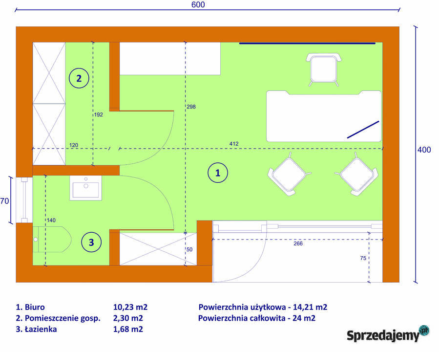 Nowoczesne Biuro drewniane 6x4 m lubelskie Chełm sprzedam