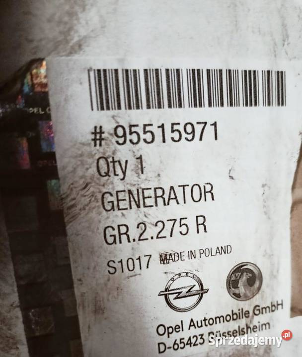 ALTERNATOR OPEL CORSA D ASTRA J IV C638529R