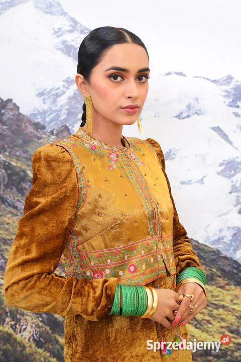 Złota kamizelka gorset S 36 etno folk boho haft zachodniopomorskie sprzedam