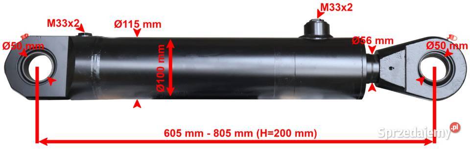 Polski MOCNY Siłownik HYDRAULICZNY cylinder