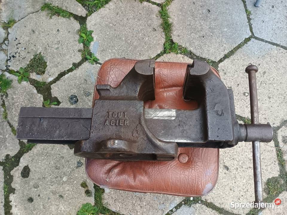 Stare przedwojenne imadło ciężkie stalowe Łódź