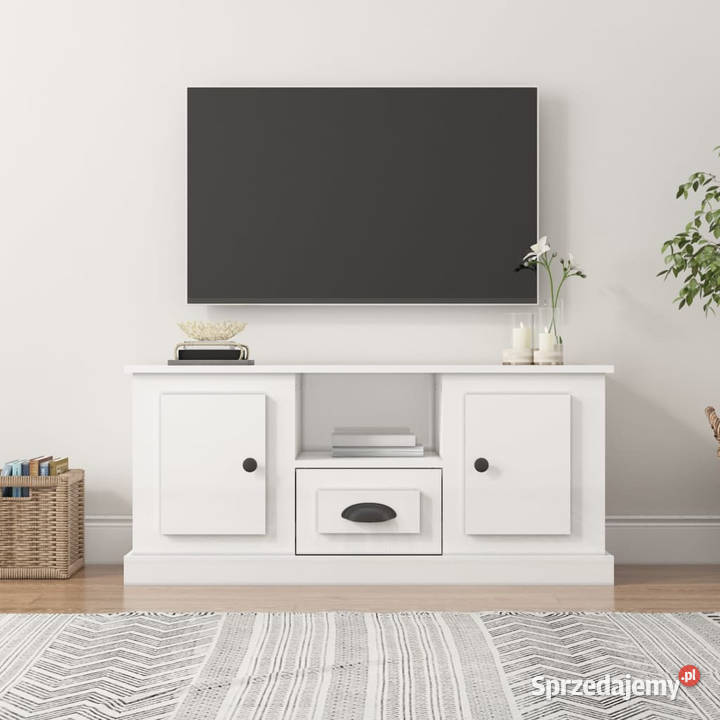 Szafka pod TV wysoki połysk biała 100x355x45 Warszawa
