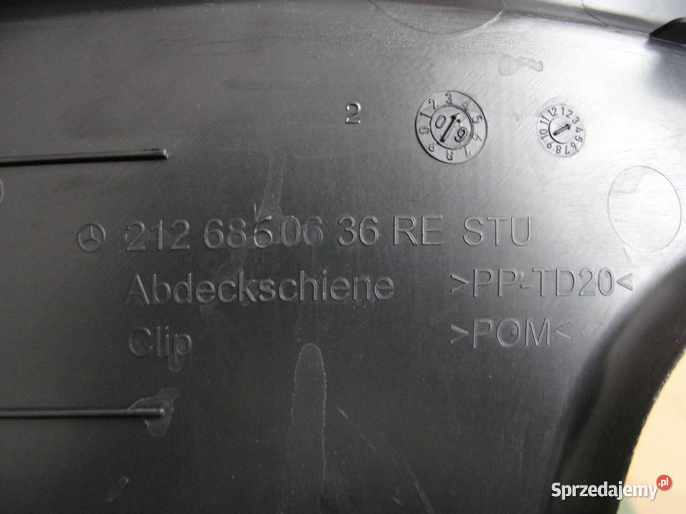 OSŁONA PROGU MERCEDES W212 TYŁ CZARNA PRAWA LEWA osobowe Dąbrowa sprzedam
