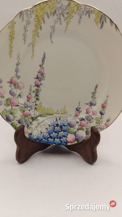 Talerz deserowy vintage porcelana kostna Foley