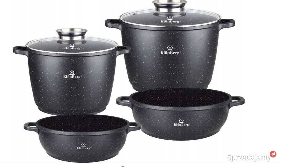 Zestaw 2 wok 2 garnki największe czarne Szczecin