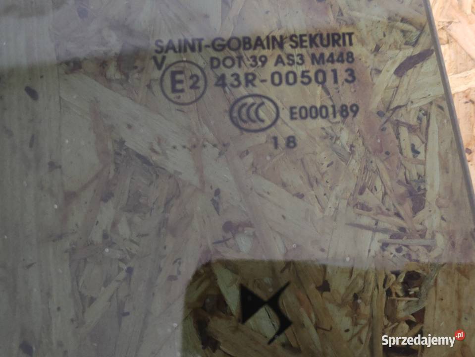 Szyba Drzwi Prawy Tył Citroen DS7 2018 Pleszew