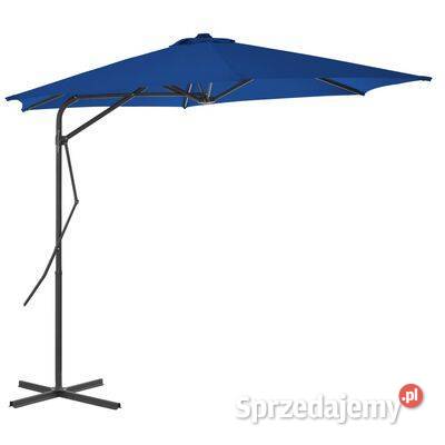 Parasol ogrodowy na stalowym słupku niebieski Meble ogrodowe Warszawa sprzedam