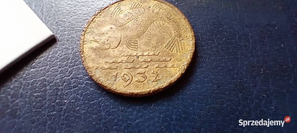 Stare monety 10 fenigów 1932 WMG Polska Lesko