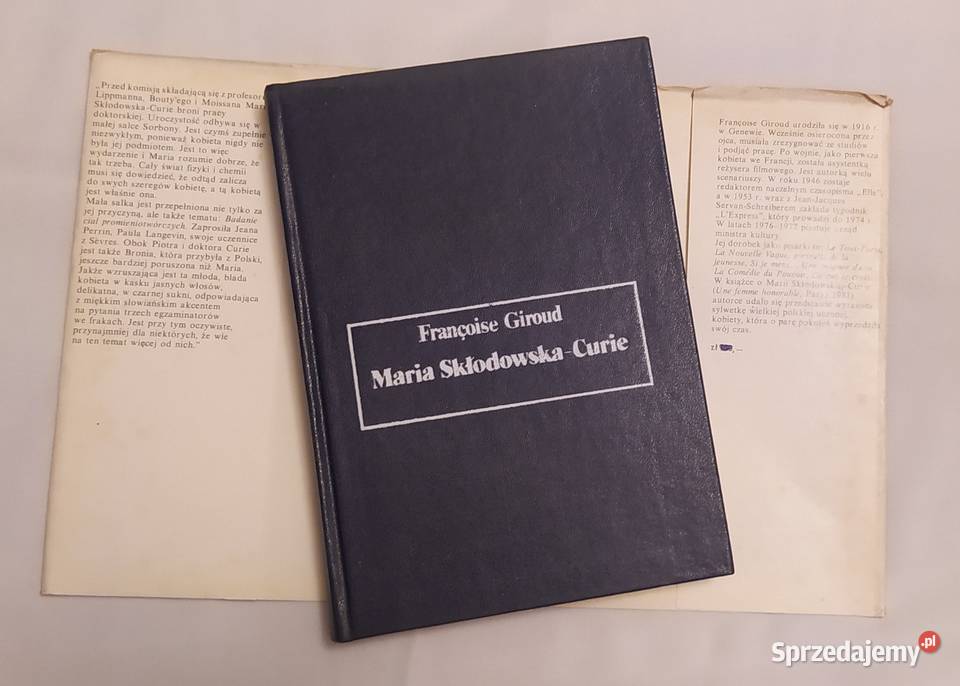 MARIA SKŁODOWSKA CURIE Franoise Giroud Książki naukowe i popularnonaukowe Hajnówka