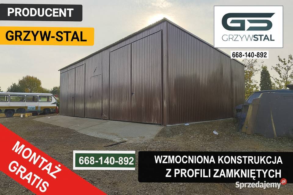 Garaż Blaszany Wiata Blaszana Magazyn Blaszany Sprzedaż Strzelin